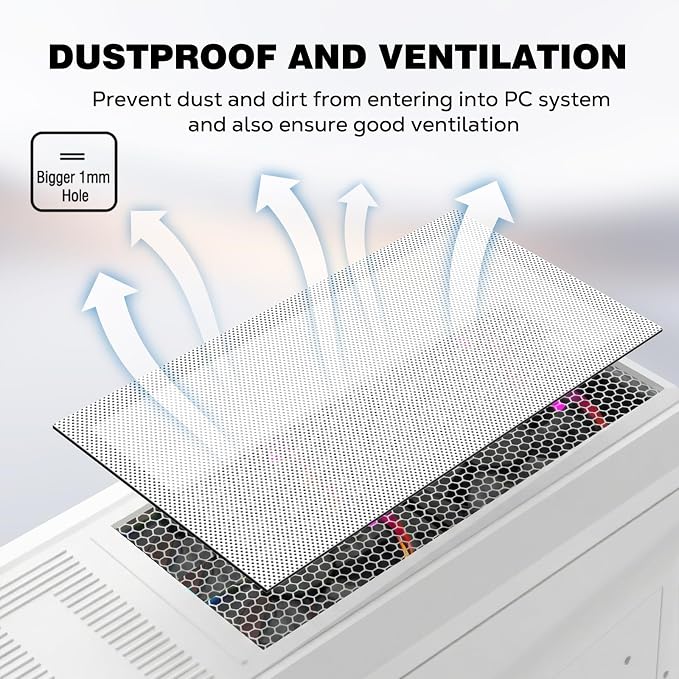 MoKo 400x300mm DIY PC Case Dust Mesh Filter, PVC Dustproof Magnetic Dust Filter - Image 2