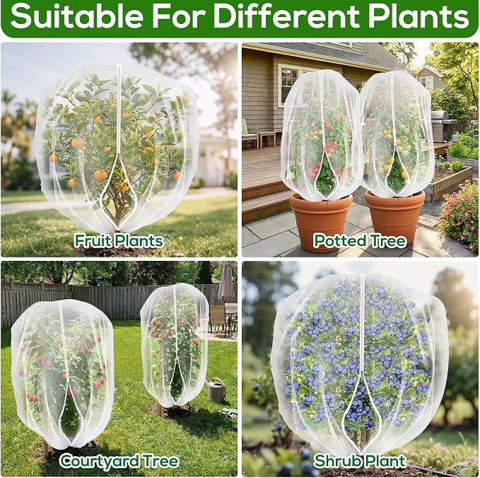 2PCS 4 x 5 ft Fruit Tree Netting Cover - Image 8