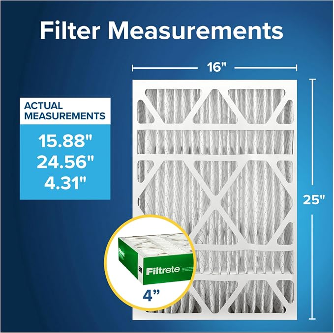 Filtrete 16x25x4 AC Furnace Air Filter, MPR 700, MERV 8, Fits Lennox & - Image 2