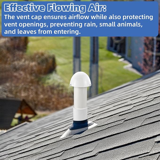 3 Inch Vent Stack Pipe Filter, Sewer Vent Filter Septic Tank Roof Vent Filters - Image 3