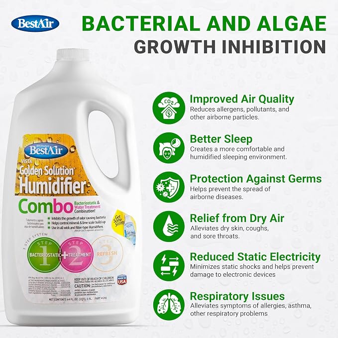 Bacteriostatic Humidifier Water Treatment– Extend Filter Life Eliminate Odors & - Image 3