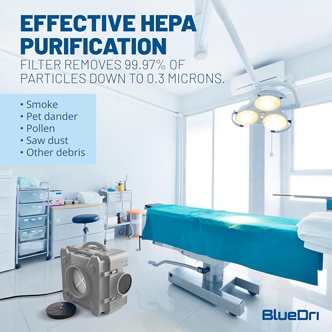 BlueDri Air Shield 550 HEPA Air Scrubber, Water Damage Restoration Equipment - Image 3