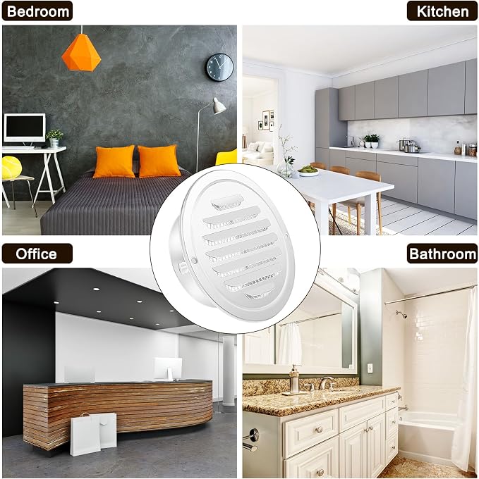 Zonon 12 Pcs Stainless Steel Soffit Vents 4 Inch Round Dryer Vent Cover - Image 6