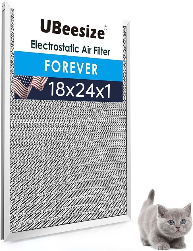 UBeesize 18x24x1 Reusable Electrostatic Air Filter HVAC AC Furnace Filter - Image 2