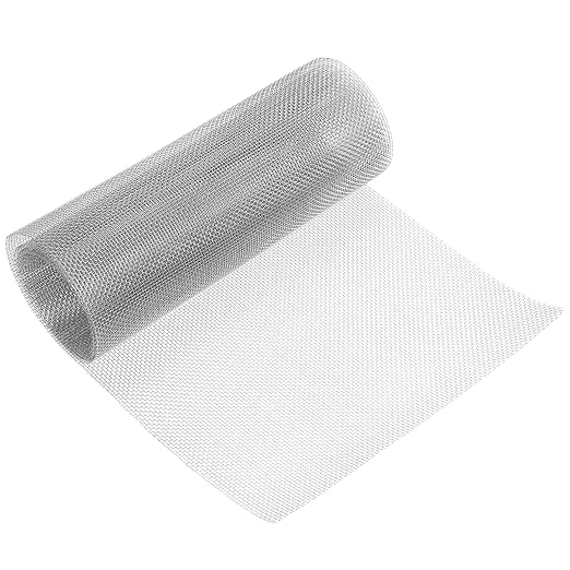 uxcell 10 Mesh 118" x 12" Woven Wire Mesh, 304 Stainless Steel Air Vent Filter by uxcell