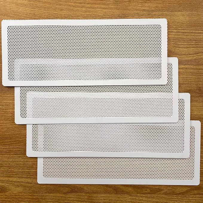 White Floor Register Vent Screen Cover 4"x10" Magnetic - Image 6