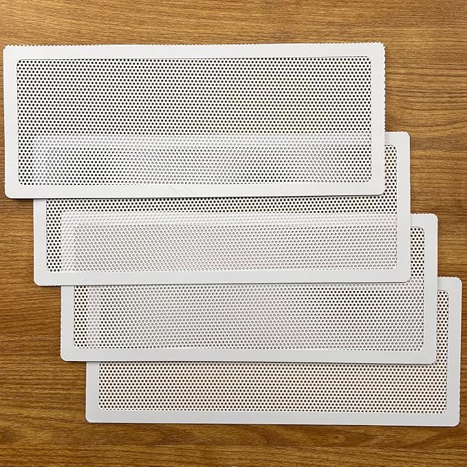 White Floor Register Vent Screen Cover 4"x12" Magnetic - Image 6