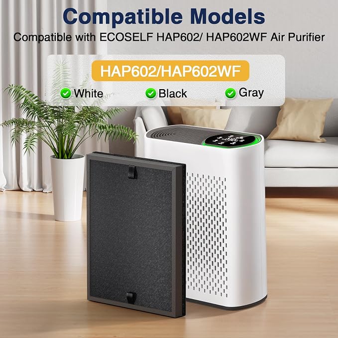 HAP602 Replacement Filters for ECOSELF HAP602/ HAP602WF Air Purifier, 3-IN-1 - Image 2