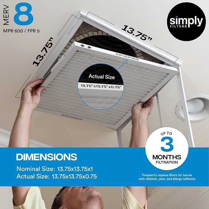 Simply 18x25x1 Air Filter, Merv 8, 12 Pack, - Image 3