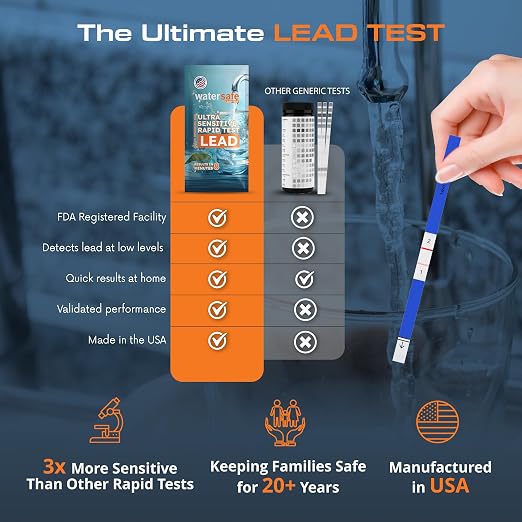USA-Made – Watersafe® Lead in Drinking Water Test Kit – EPA-Compliant & - Image 2