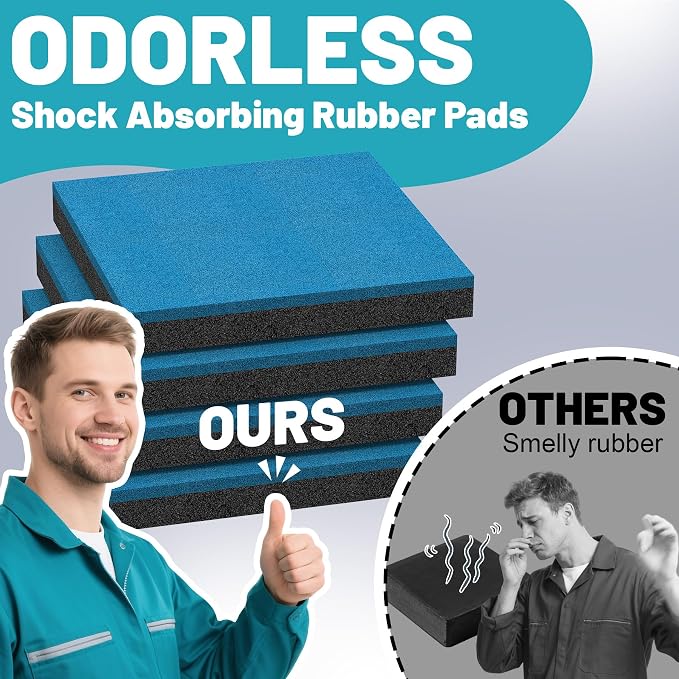4 Pack Anti Vibration Pads, Heavy Duty Rubber Pads, Air Compressor, Washer & - Image 3