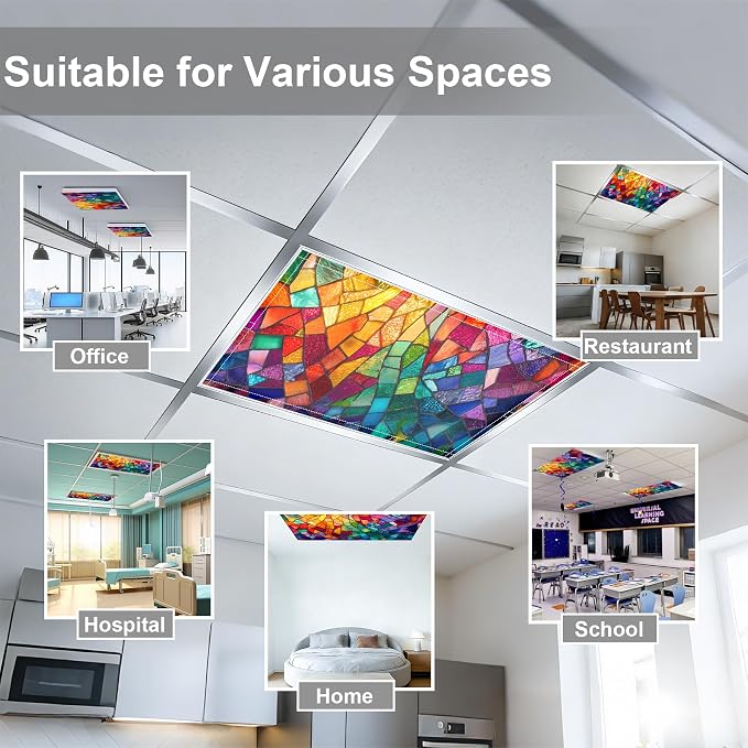 4 Pack 2x4 FT Magnetic Fluorescent Light Covers, Ceiling Light Filters - Image 4