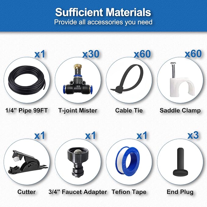 Misters for Outside Patio, Outdoor Water Misting Cooling System, - Image 6