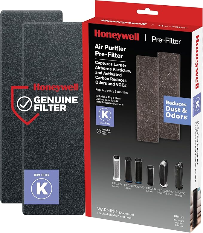 Honeywell Household Odor & Gas Reducing Pre-filter, 2 Pack by HoneywellPluggedIn