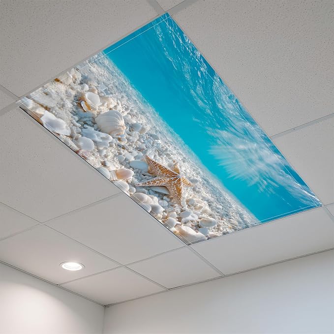 2 Pack Fluorescent Light Covers- 4 x 2 Feet Magnetic Ceiling Light Cover Room - Image 3