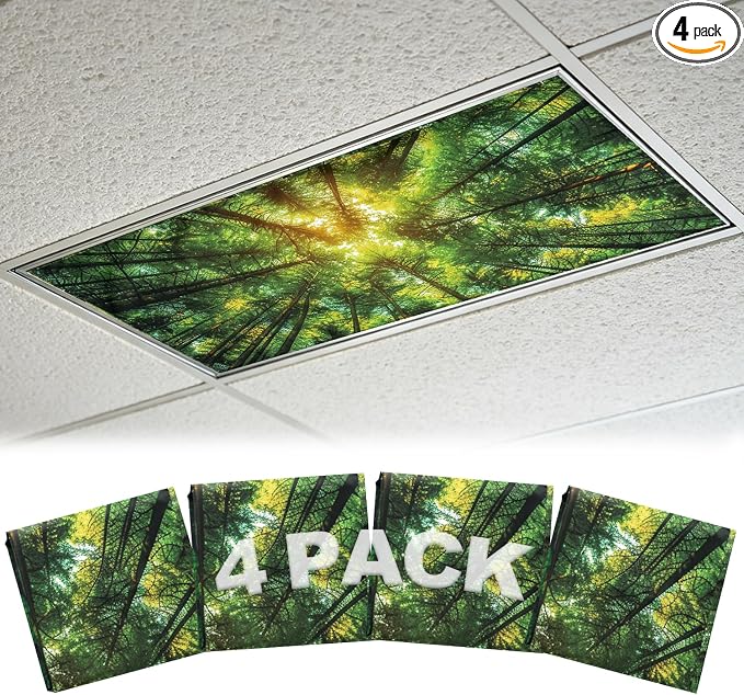 Fluorescent Light Covers with 10 Strong Magnets by Biubee