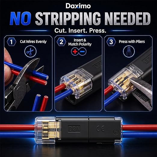 30 PCS Quick Connect Wire Connectors, No Wire Stripping - Image 2