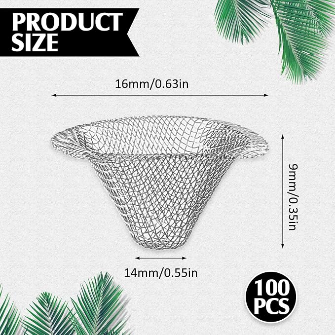 Funrous Stainless Steel Screens 3/4 Inch Conical Design Bowl Screen Filters - Image 2
