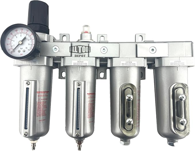 4 STAGE HEAVY DUTY INDUSTRIAL GRADE ULTRA CLEAN FILTER REGULATOR COALESCING by AllToolDepot