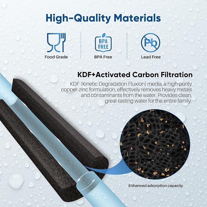 PUREPLUS 5 Micron 10" x 4.5" Whole House Coconut Shell Activated Carbon and KDF - Image 6