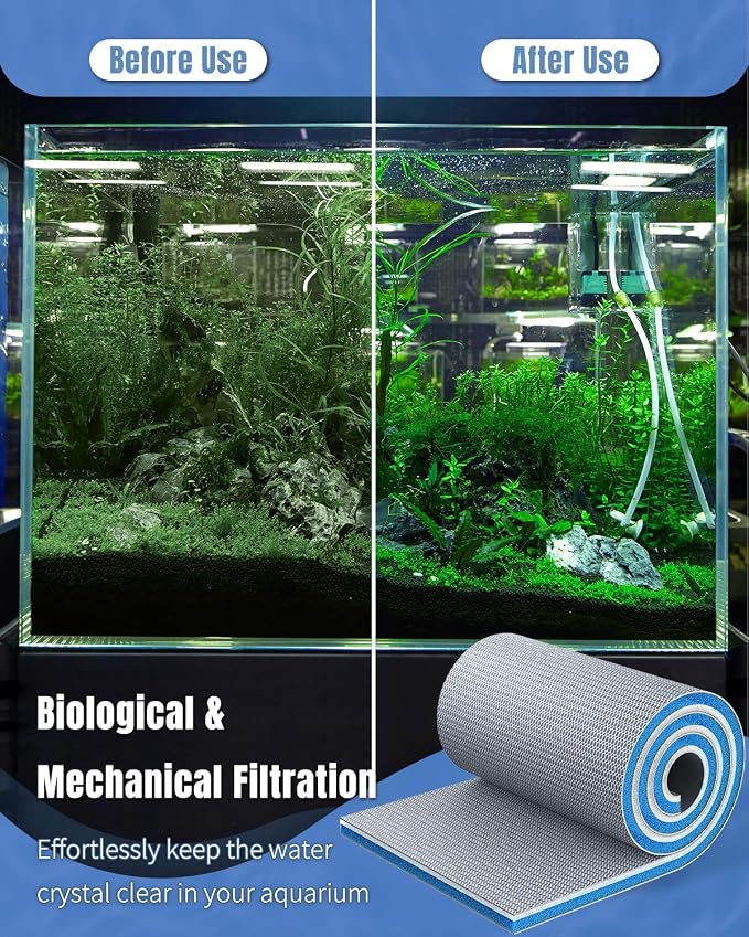 Pawfly 8-Layer Aquarium Filter Pad 16 x 12 Inch Cuttable Aquarium Filter Media - Image 5