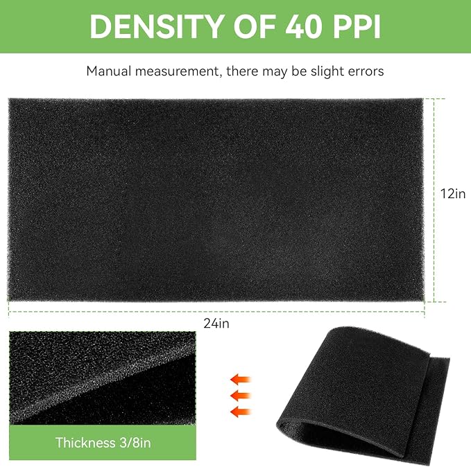 BF-2 Air Filter Foam Sheet Material Universal Filter Foam - Image 2