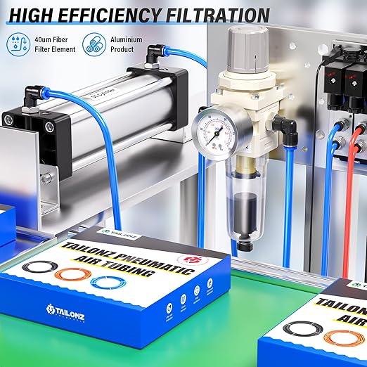 TAILONZ PNEUMATIC 1/4 Inch NPT Automatic Drain Air Filter Pressure Regulator - Image 5