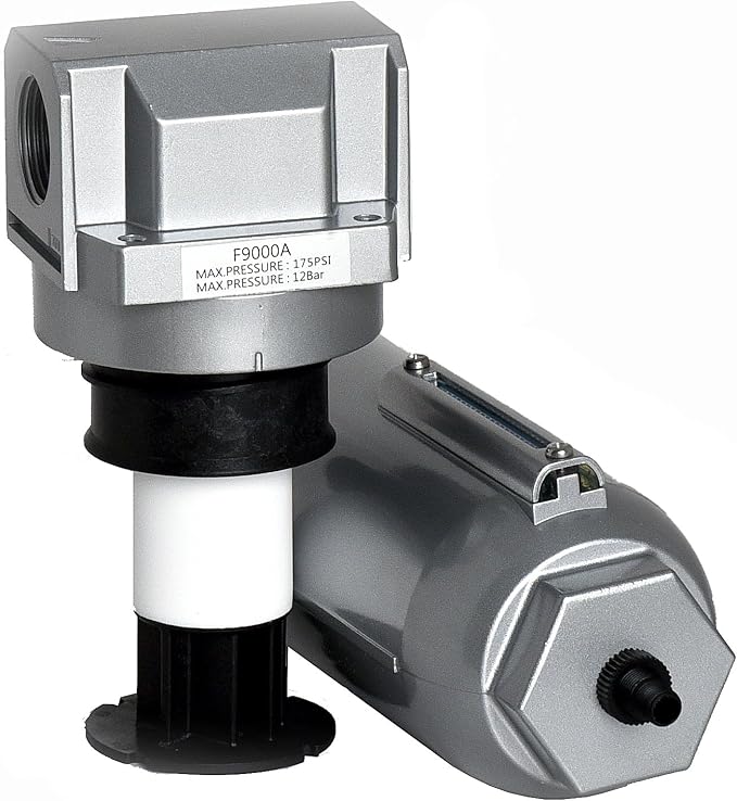 1" Inline Air Compressor In Line Water Moisture Filter Trap Separator Auto Drain - Image 4