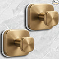 Shower Hooks for Inside Shower,Reusable Suction Cup Hooks for Glass Window,Mirror,Removable Towel Hooks for Bathrooms,2 Pack(Bronze)