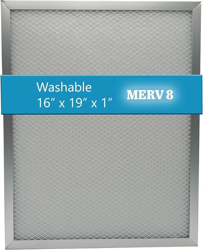 Washable Electrostatic Furnace Air Filter, MERV 8, Aluminum Reusable Filter by wioAIR
