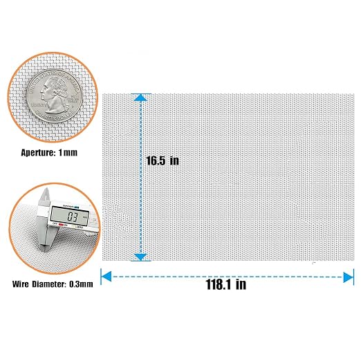 1 roll Stainless Steel Wire mesh 20 mesh, 304 Wire mesh, Suitable - Image 2