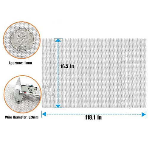 1 roll Stainless Steel Wire mesh 20 mesh, 304 Wire mesh, Suitable - Image 2