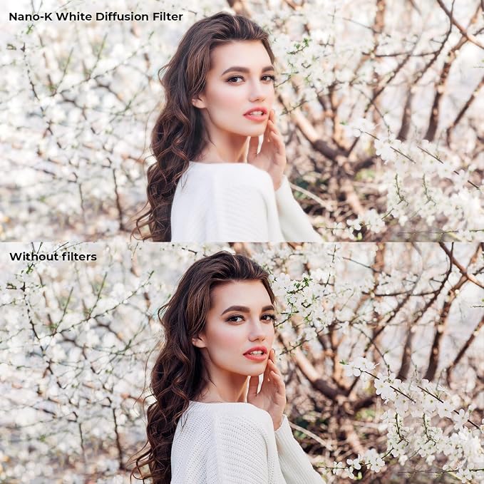 K&F CONCEPT 55mm White Mist 1/4 Filter, 18 Multi-Layer Coatings Dreamy Soft - Image 4