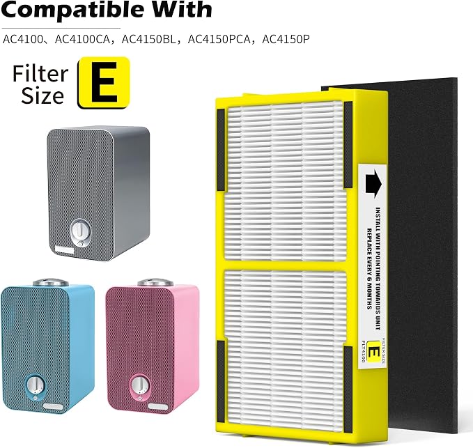 3 Pack FLT4100 HEPA Replacement Filter Size E Compatible - Image 2