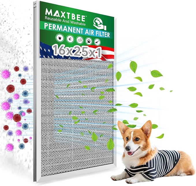 16x25x1 Air Filter Electrostatic Filter Reusable Washable HVAC AC Furnace Filter by Unknown