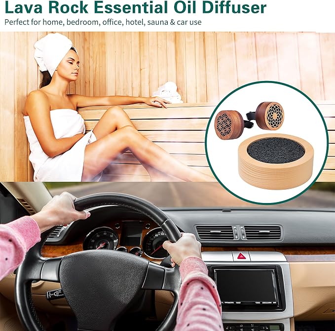 3 Pcs Lava Rock Essential Oil Diffusers -1 Lava Stone Passive Diffuser - Image 6