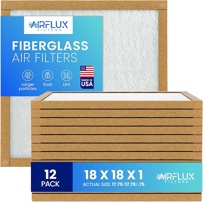 Fiberglass Air Filter -18x18x1Air Filter 12 Pack by Unknown