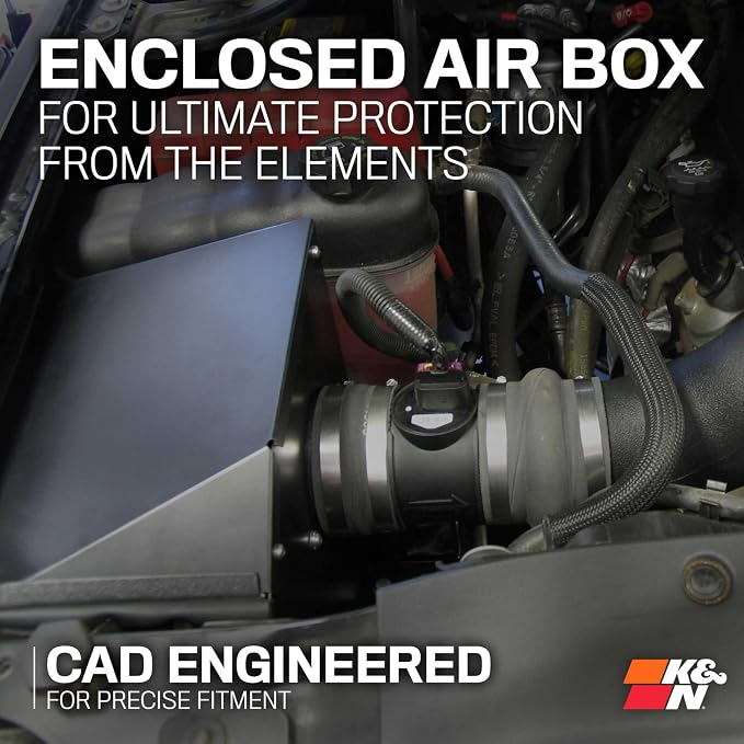 K&N Cold Air Intake System: High-Flow Air Filter, Increase Performance & - Image 6