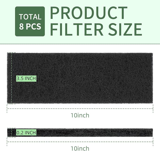 8 Pack Activated Carbon Filters Compatible - Image 7