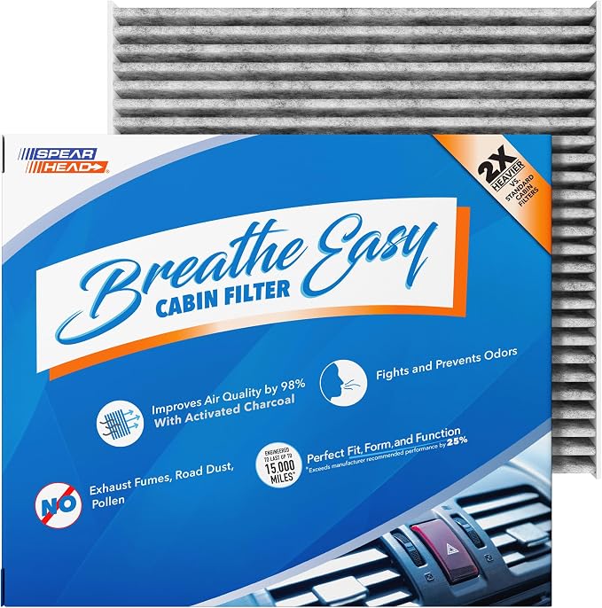 Spearhead Odor Defense Breathe Easy AC & Heater Cabin Filter | Fits 2017-21 by SPEARHEAD