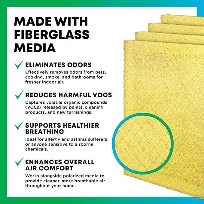 Filterbuy 18x20 Air Cleaner Filter Replacement Pads - Image 3