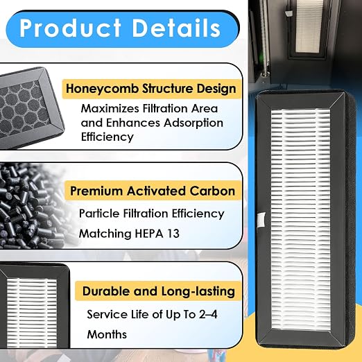 2PCS Activated Carbon Air Filters Compatible - Image 4