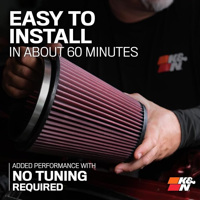 K&N Cold Air Intake System: High-Flow Air Filter, Increase Performance & - Image 9