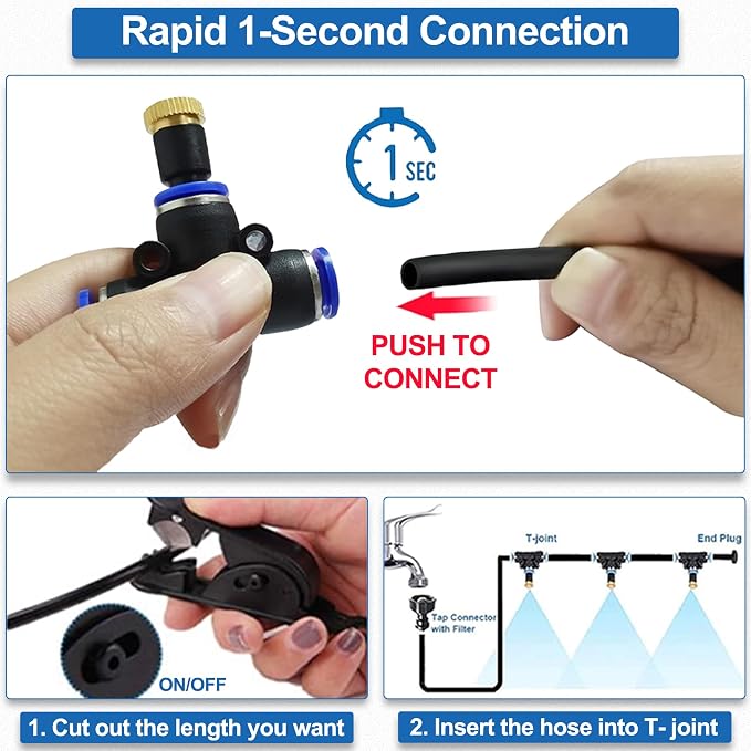Misters for Outside Patio, Outdoor Water Misting Cooling System, - Image 5
