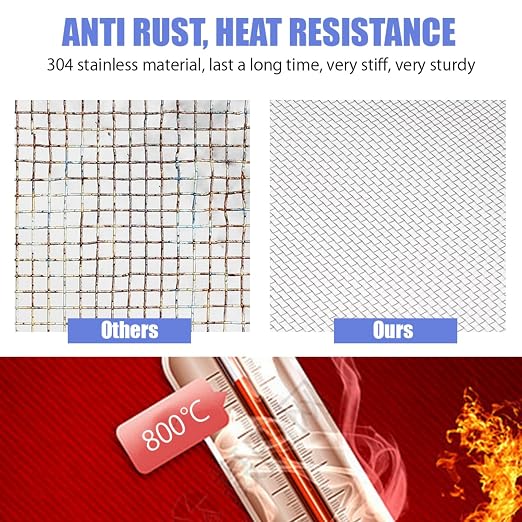 Stainless Steel Mesh Screen 12 Mesh No Rust Sturdy Metal Wire Mesh Easy to Work - Image 5