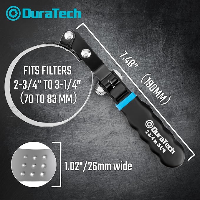 DURATECH Small Swivel Oil Filter Wrench，5 Gear Adjustment Oil Filter Removal - Image 2