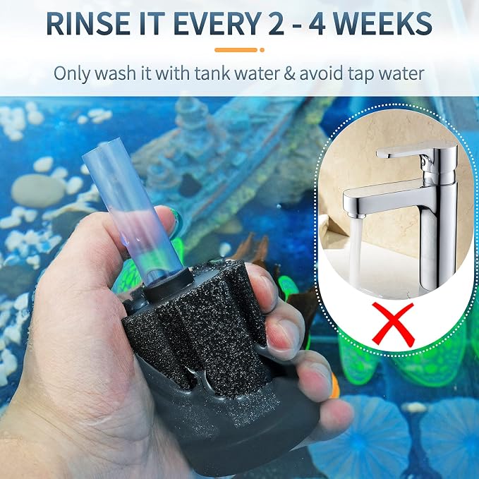 Pawfly Large Aquarium Bio Sponge Filter Quiet Betta Fry Shrimp and Small Fish - Image 6