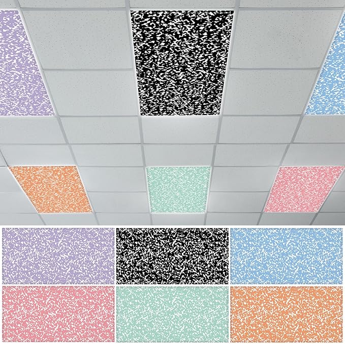 6 Pcs Composition Fluorescent Light Covers by Wiooffen