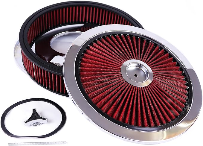 14"x3" Round Air Cleaner Filter Assembly Kit Compatible - Image 7