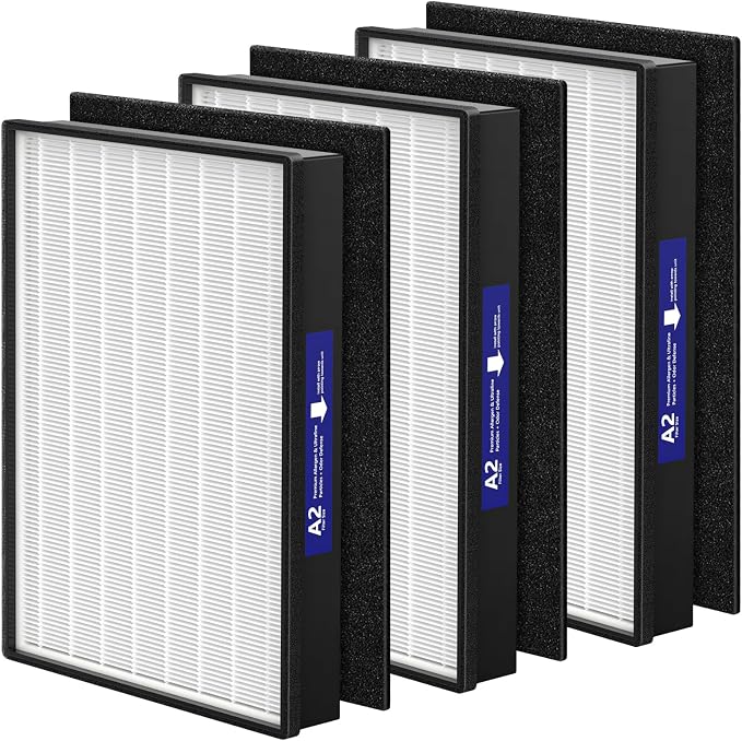 3 Pack A2 Filter Replacement Compatible by isinlive